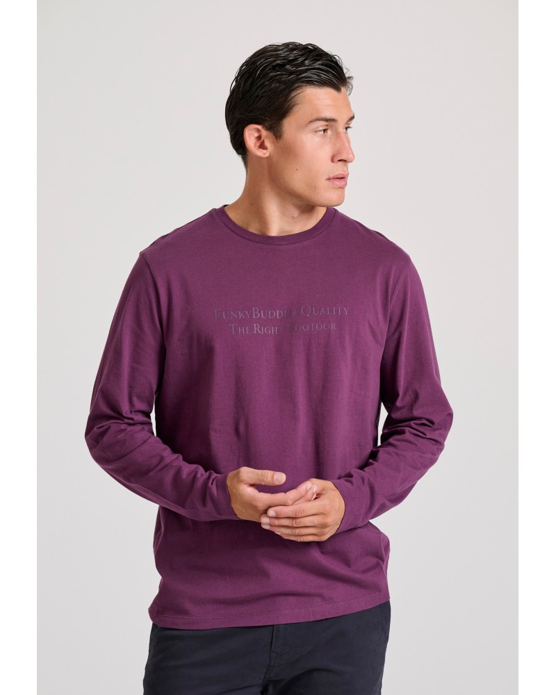 FUNKY BUDDHA	LONGSLEEVE FBM010-007-07 PLUM