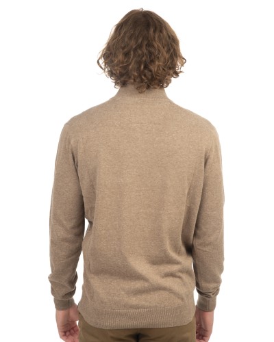 REBASE HALF ZIP 242-RKNIT-8004 BEIGE MELANGE