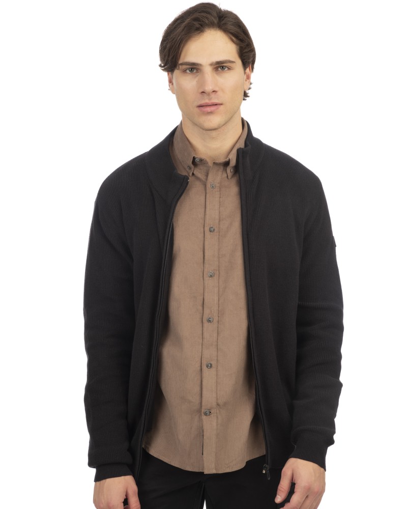REBASE ZIP KNIT 242-RKNIT-8008 BLACK