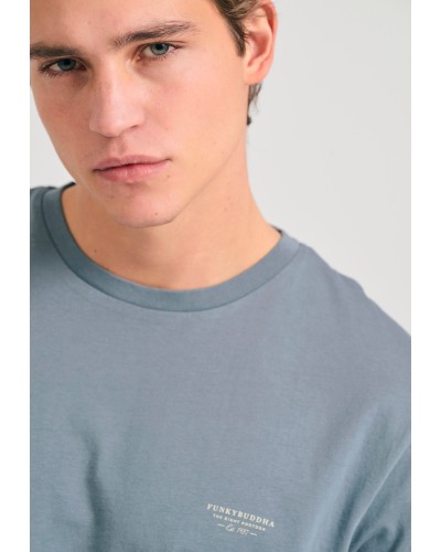 FUNKY BUDDHA T-SHIRT FBM011-001-04 STEEL GREY