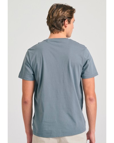 FUNKY BUDDHA T-SHIRT FBM011-001-04 STEEL GREY