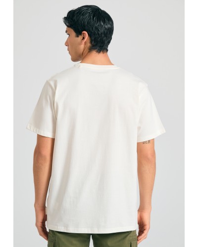 FUNKY BUDDHA T-SHIRT FBM011-097-04 OFF WHITE