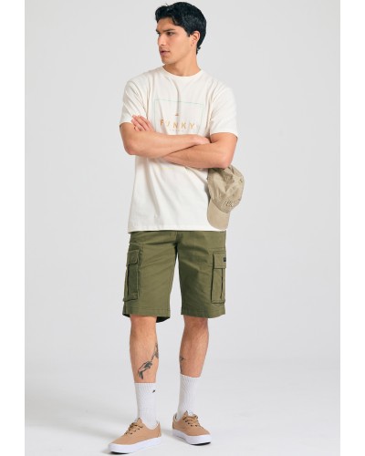 FUNKY BUDDHA T-SHIRT FBM011-097-04 OFF WHITE