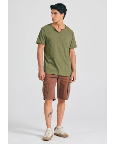 FUNKY BUDDHA T-SHIRT FBM011-004-04 HUNTER GREEN