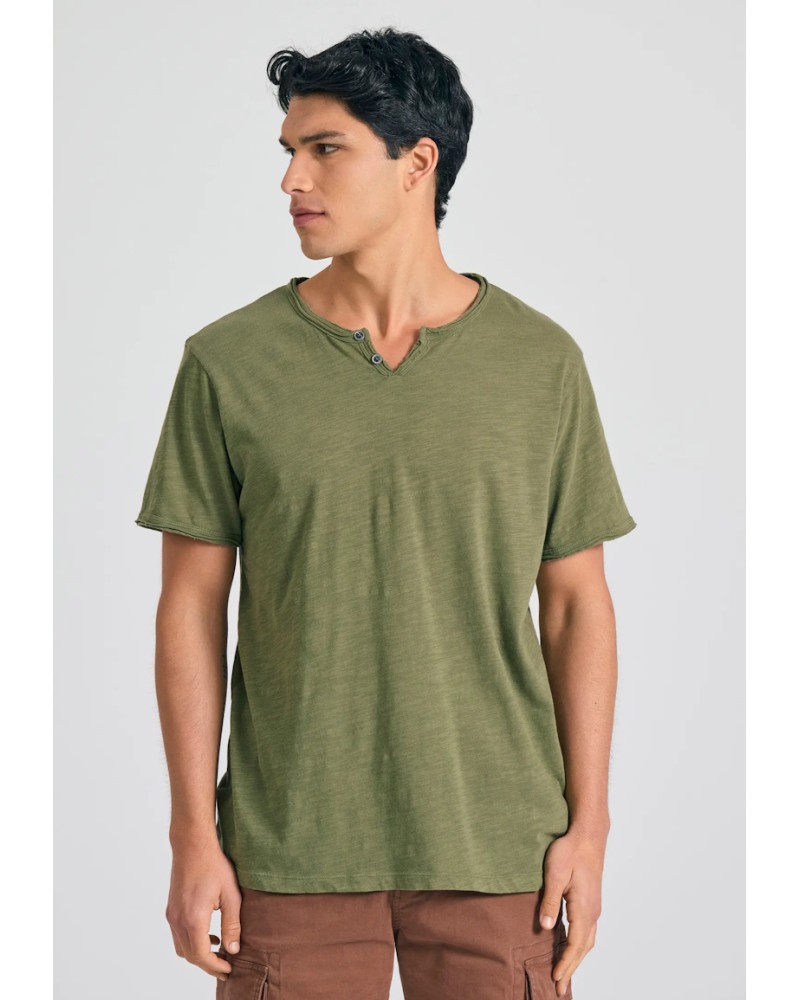 FUNKY BUDDHA T-SHIRT FBM011-004-04 HUNTER GREEN