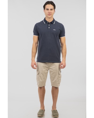 REBASE POLO 251.RPS-3038 INDIGO MELANGE
