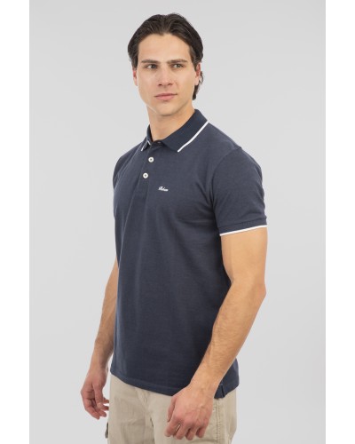 REBASE POLO 251.RPS-3038 INDIGO MELANGE
