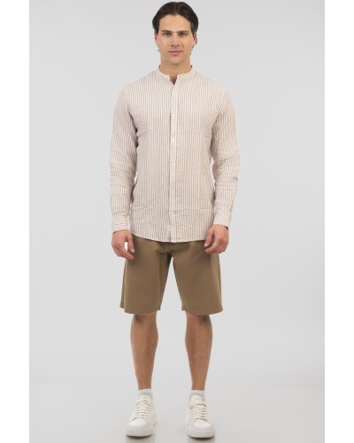 REBASE SHIRT 251.RGS-5063-CC82 BEIGE WHITE