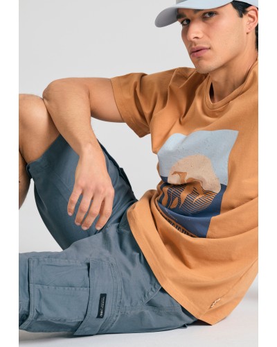 FUNKY BUDDHA CARGO SHORT FBM011-002-03 STEEL GREY