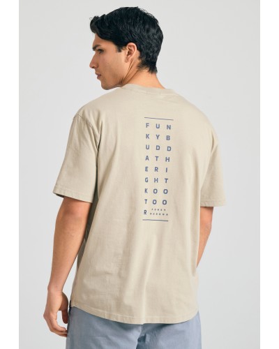 FUNKY BUDDHA T-SHIRT FBM011-043-04 STONE