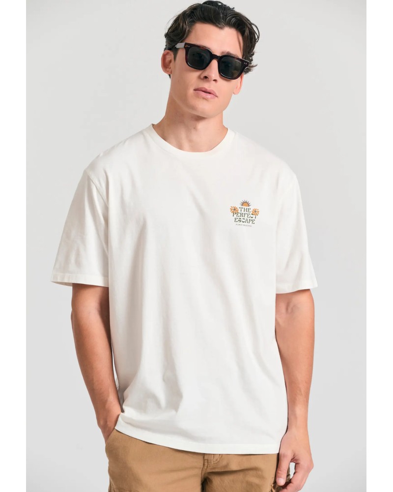 FUNKY BUDDHA	T-SHIRT FBM011-089-04 OFF WHITE