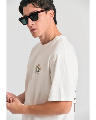 FUNKY BUDDHA	T-SHIRT FBM011-089-04 OFF WHITE