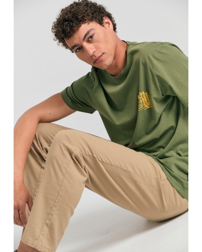 GARAGE 55  LINEN BLEND GARMENT DYED CHINO GAM011-511-02 SAND