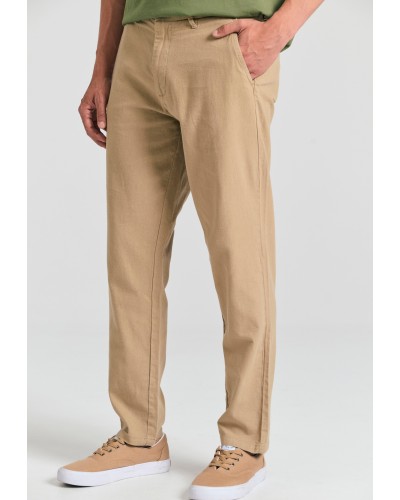 GARAGE 55  LINEN BLEND GARMENT DYED CHINO GAM011-511-02 SAND
