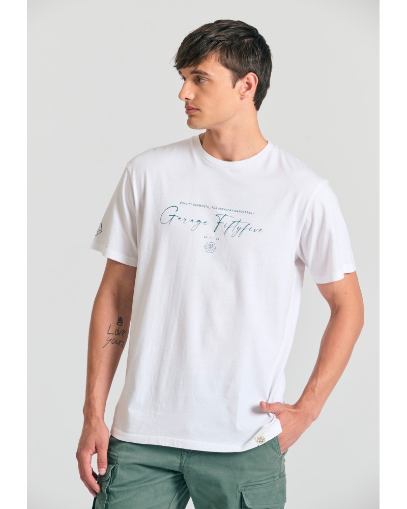 GARAGE 55 T-SHIRT GAM011-517-04 WHITE
