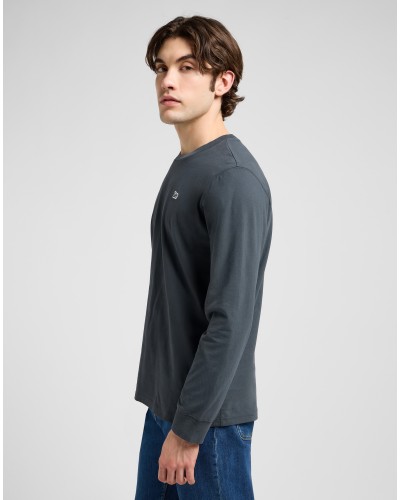 LEE	LONGSLEEVE LS PATCH LOGO TEE WASHED BLACK