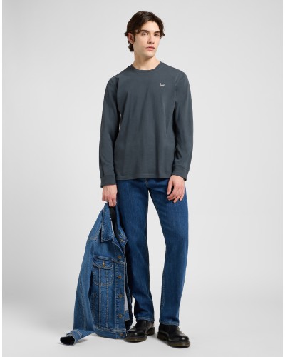 LEE	LONGSLEEVE LS PATCH LOGO TEE WASHED BLACK
