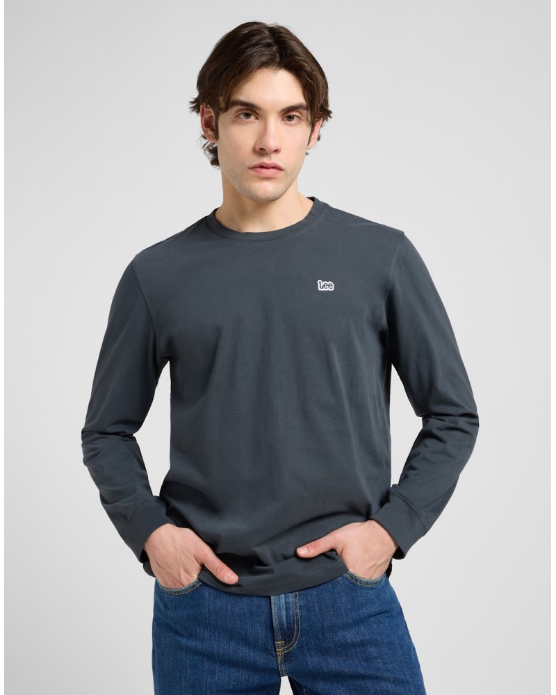 LEE	LONGSLEEVE LS PATCH LOGO TEE WASHED BLACK