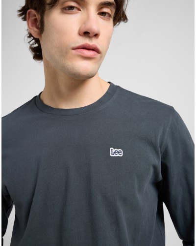 LEE	LONGSLEEVE LS PATCH LOGO TEE WASHED BLACK