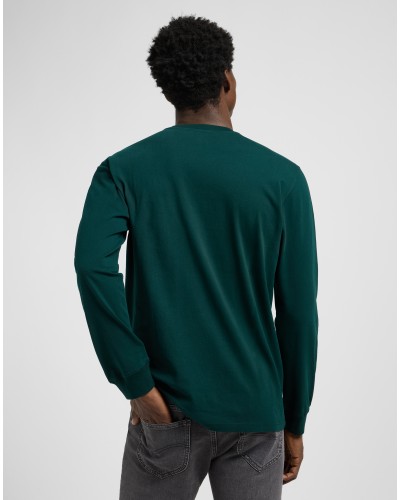 LEE	LONGSLEEVE LS PATCH LOGO TEE  JADE FOREST