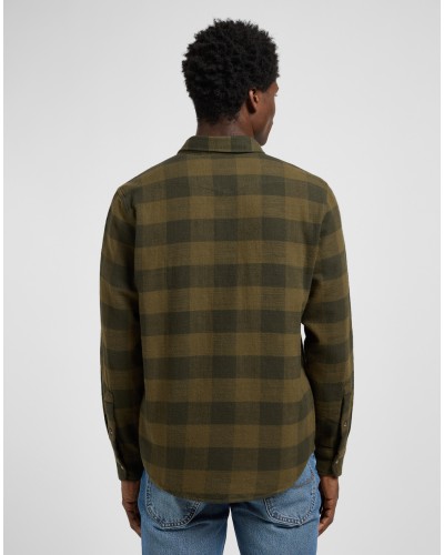 LEE	SHIRT CLEAN WESTERN SHIRT ARMY GREEN BUFF