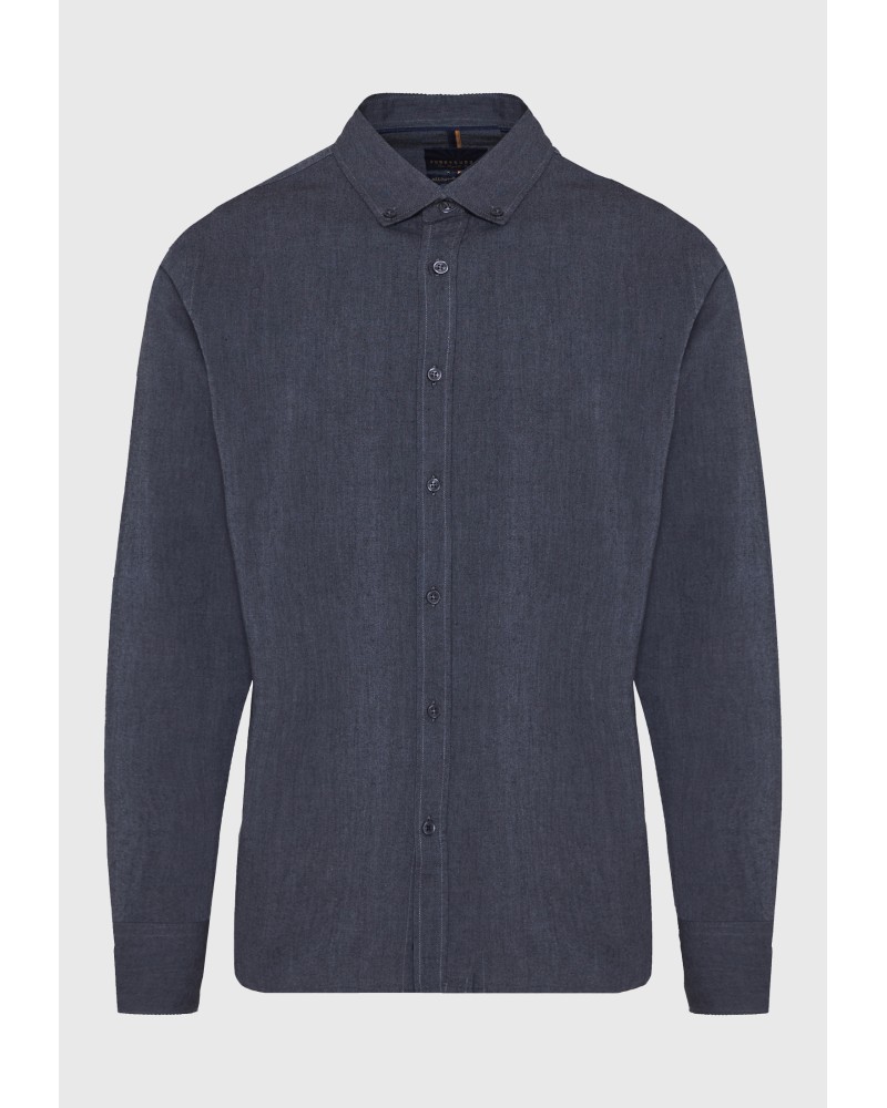 FUNKY BUDDHA SHIRT FBM012-001-05 DK BLUE