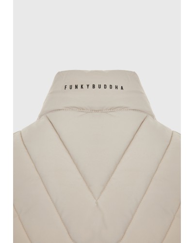 FUNKY BUDDHA JACKET SLEEVELESS FBM012-001-01 GREIGE