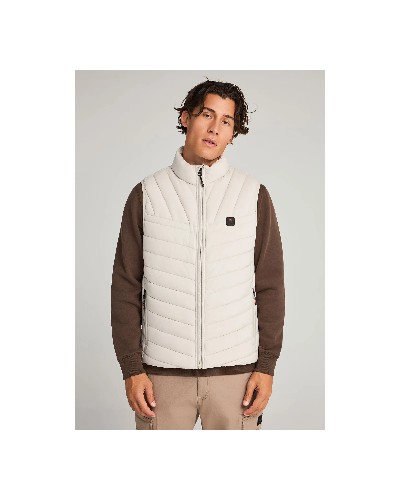 FUNKY BUDDHA JACKET SLEEVELESS FBM012-001-01 GREIGE