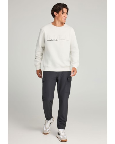 FUNKY BUDDHA CREW NECK HOODIE FBM012-008-06 MIST