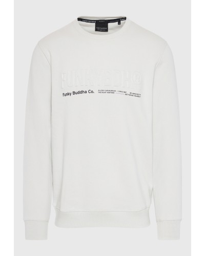 FUNKY BUDDHA CREW NECK HOODIE FBM012-008-06 MIST