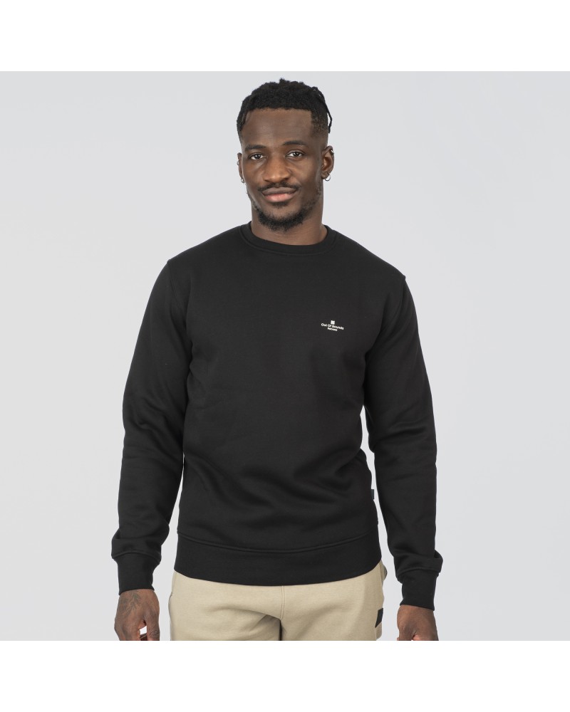 REBASE CREW NECK 252.RTOP-1051 PURE BLACK