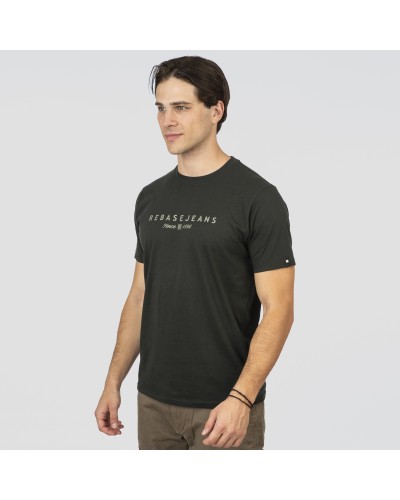 REBASE T-SHIRT 252.RTS-9063 FOREST GREEN