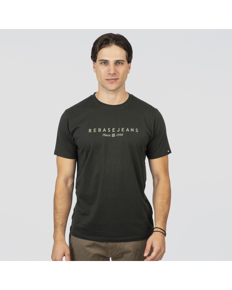 REBASE T-SHIRT 252.RTS-9063 FOREST GREEN