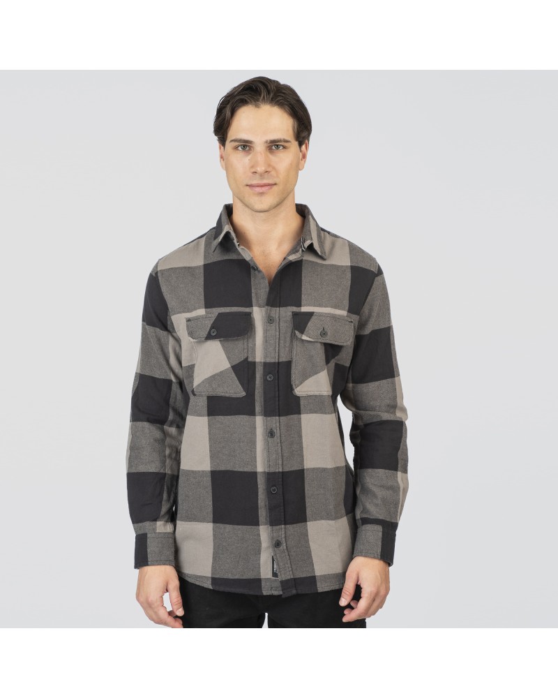 REBASE SHIRT 252.RGS-5102 CC9 BLACK MD GREY