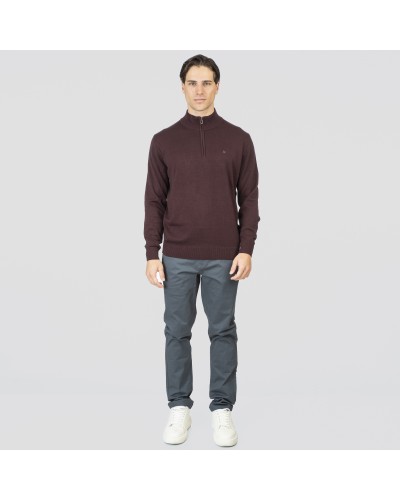 REBASE  KNIT 252.RKNIT-8032 BORDEAUX MELANGE