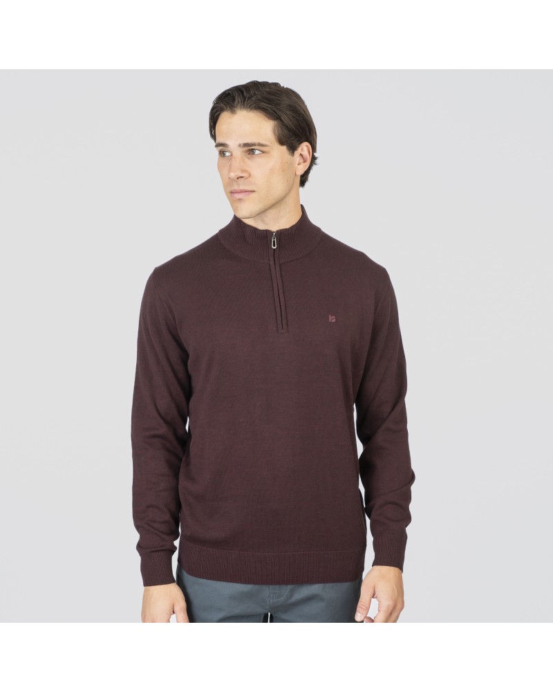 REBASE  KNIT 252.RKNIT-8032 BORDEAUX MELANGE