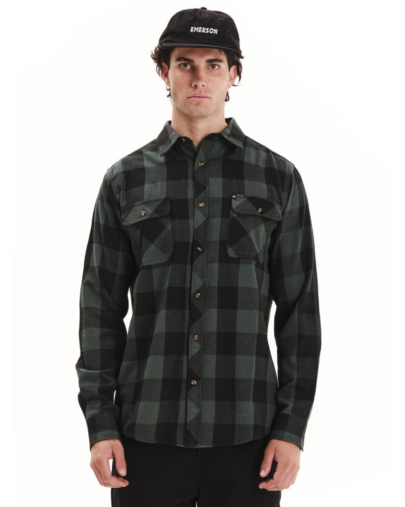 EMERSON SHIRTS 252.EM60.80 PINE/BLACK