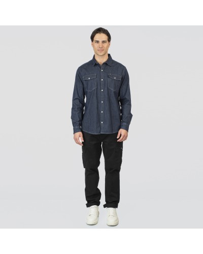 REBASE SHIRT 252.RDS-5111 DARK BLUE DENIM
