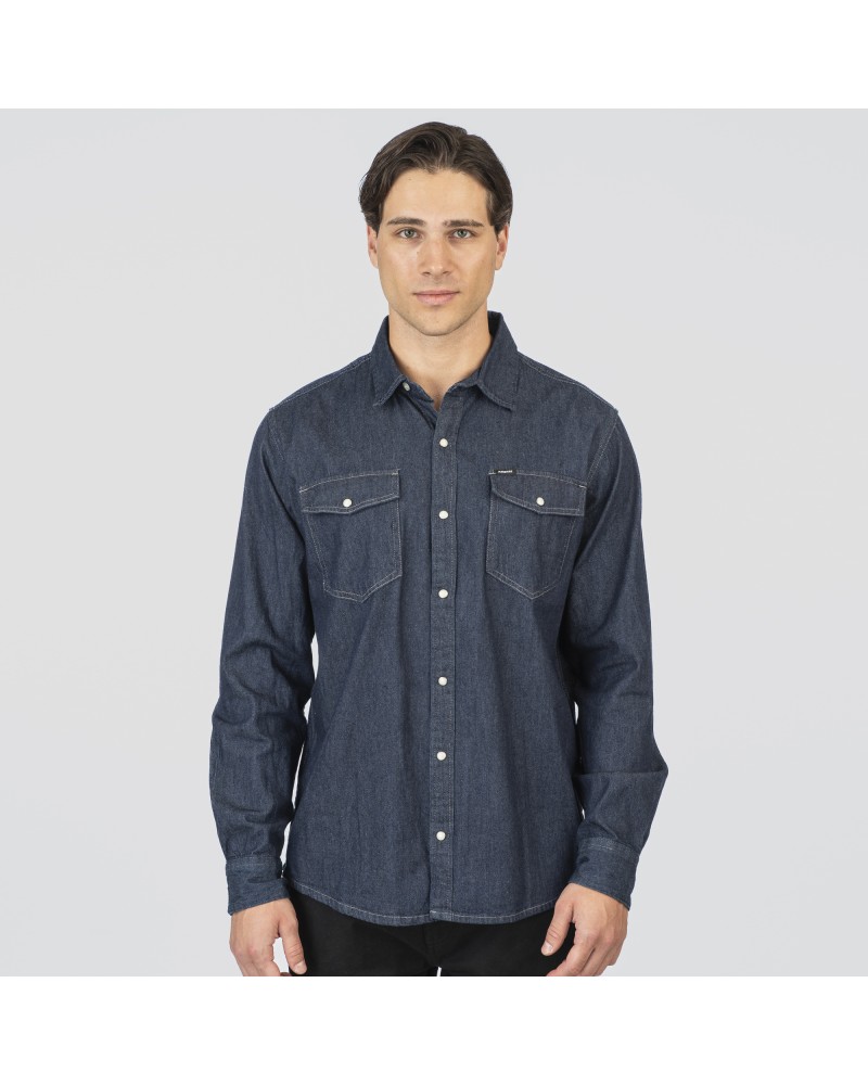 REBASE SHIRT 252.RDS-5111 DARK BLUE DENIM