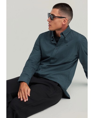 FUNKY BUDDHA SHIRT FBM012-004-05	PINE GREEN