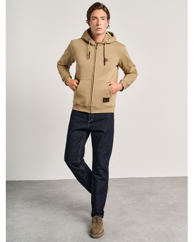 STAFF ZIP HOODIE FRANCO 64-102.054 CAPPUCCINO