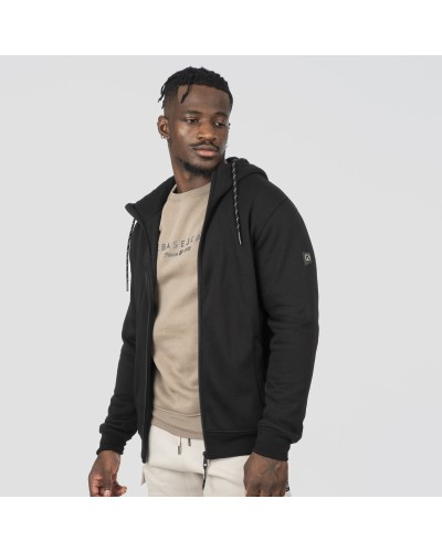 REBASE ZIP HOODIE 252.RTOP-1062 PURE BLACK