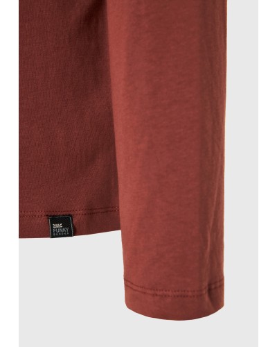 FUNKY BUDDHA LONGSLEEVE FBM012-003-07 HENNA BROWN