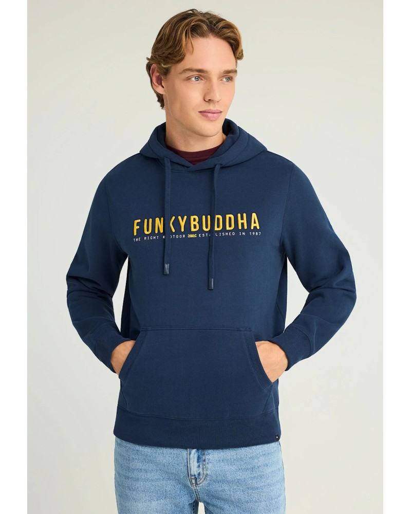 FUNKY BUDDHA	HOODIE FBM012-072-06 NAVY