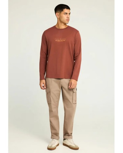 FUNKY BUDDHA LONGSLEEVE FBM012-003-07 HENNA BROWN