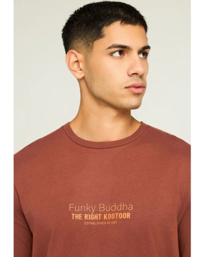 FUNKY BUDDHA LONGSLEEVE FBM012-003-07 HENNA BROWN