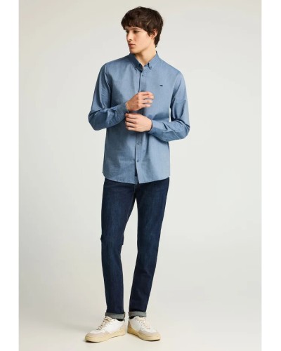 FUNKY BUDDHA SHIRT FBM012-001-05 INDIGO ML