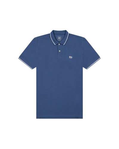 LEE	PIQUE POLO ACADEMY BLUE