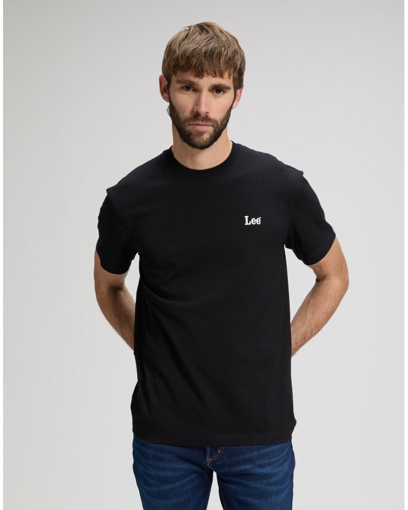 LEE	T-SHIRT SS SMALL LOGO TEE BLACK