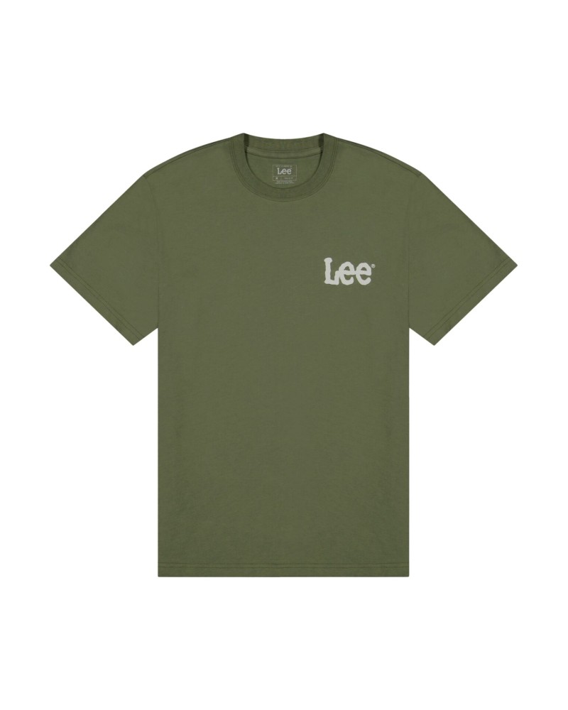 LEE	T-SHIRT MEDIUM WOBBLY LEE TEE  LICHEN OLIVE